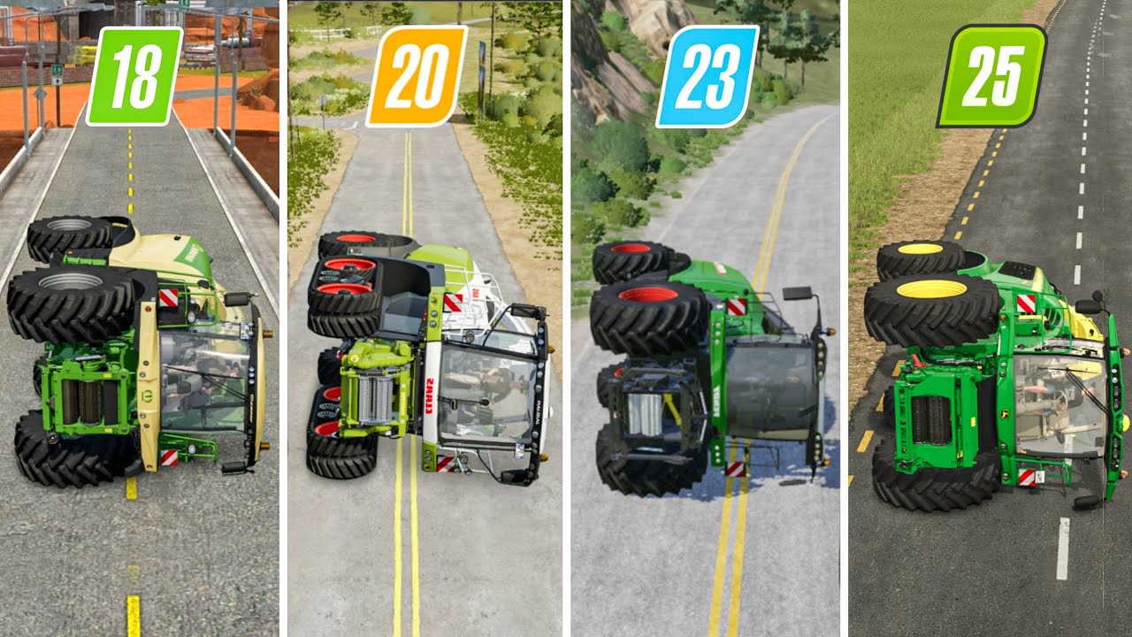 Fs18 Vs Fs20 Vs Fs23 Vs Fs25 | Chaff Harvesters Compare | Timelapse