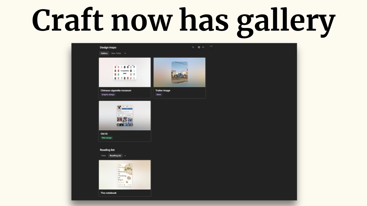 Craft gallery view my thoughts