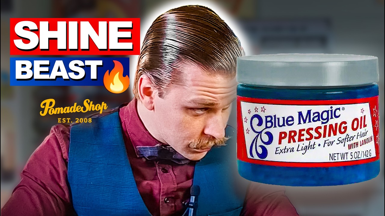 Der legendäre 50er-Jahre Hochglanz 💎 Blue Magic Pressing Oil Review mit Philipp | PomadeShop