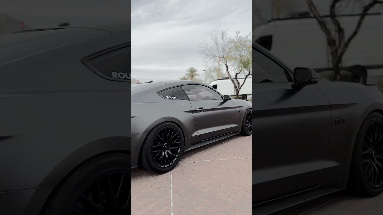 Mustang gt dropped & sitting clean on some H&R lowering springs #cars #car #mustang #automotive