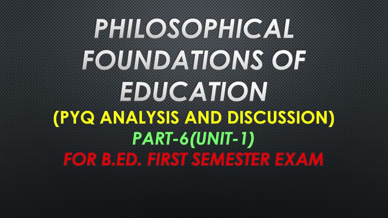 AKU 1st SEM PYQ. CONCEPT OF EDUCATION #philosophy #education #exam #andhrabed #firstsemester #2026