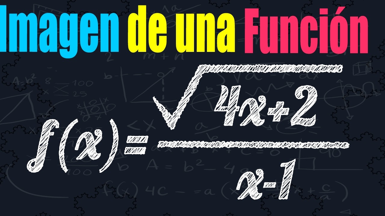 Encontrar la IMAGEN o RANGO de una funci&oacute;n #Mathuamer #CristoferTejeda #calculodiferencial