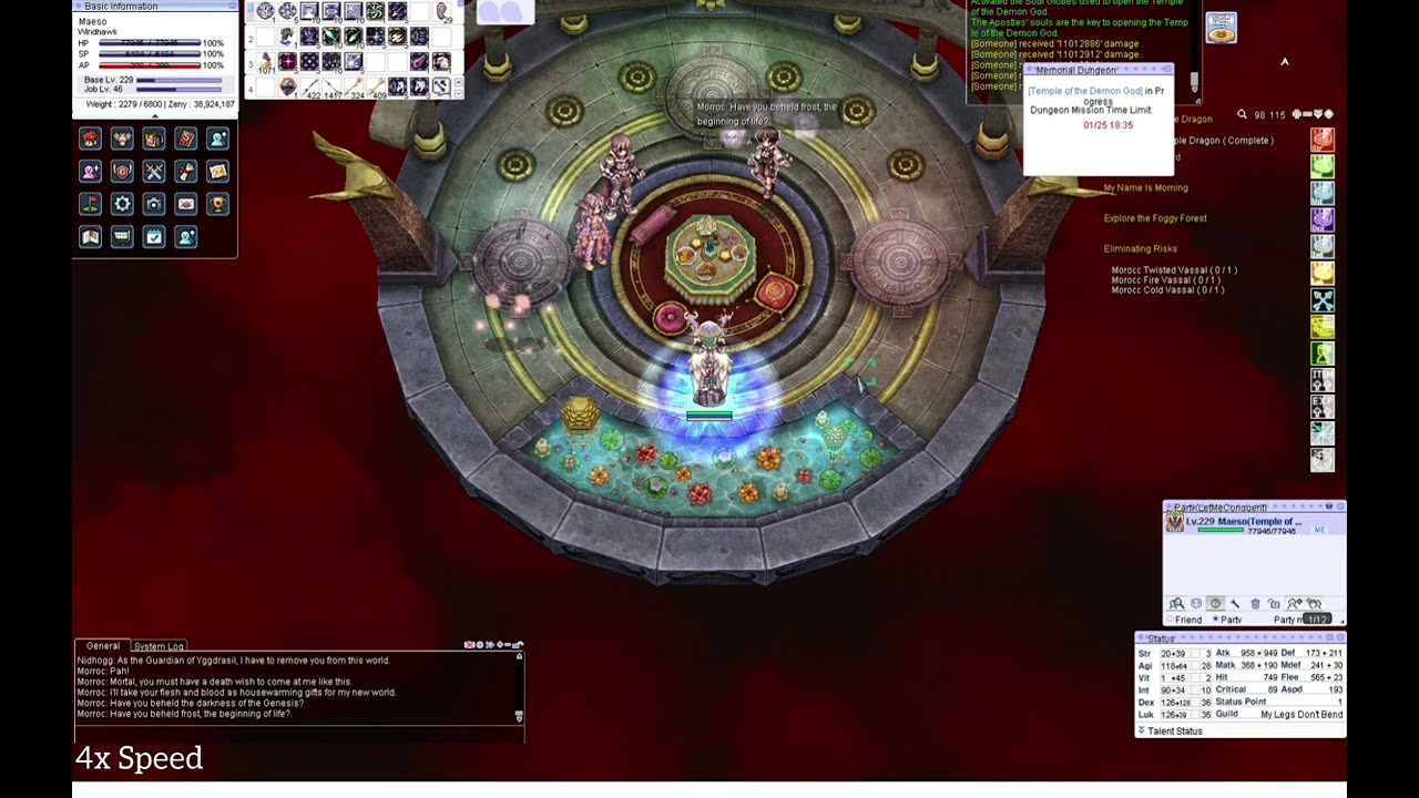 iRO | Temple of Demon God / Despair God Morroc VS Wind Hawk