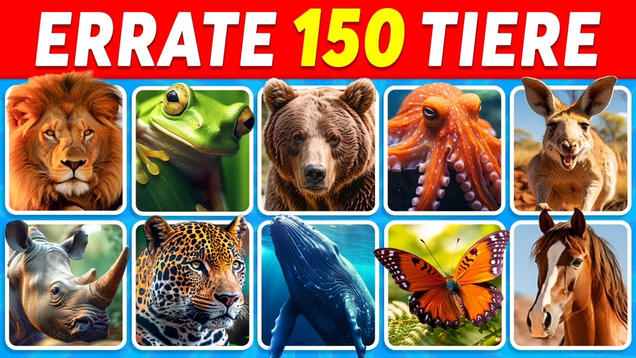 Errate 150 Tiere in 3 Sekunden 🦁🐼🐵 | EINFACH bis UNMÖGLICH