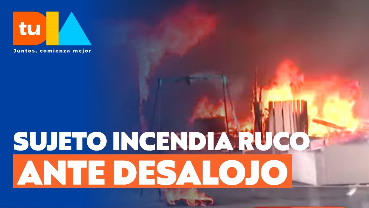 Operativo de desalojo de rucos termina con incendio intencional en el Río Mapocho l Tu Día