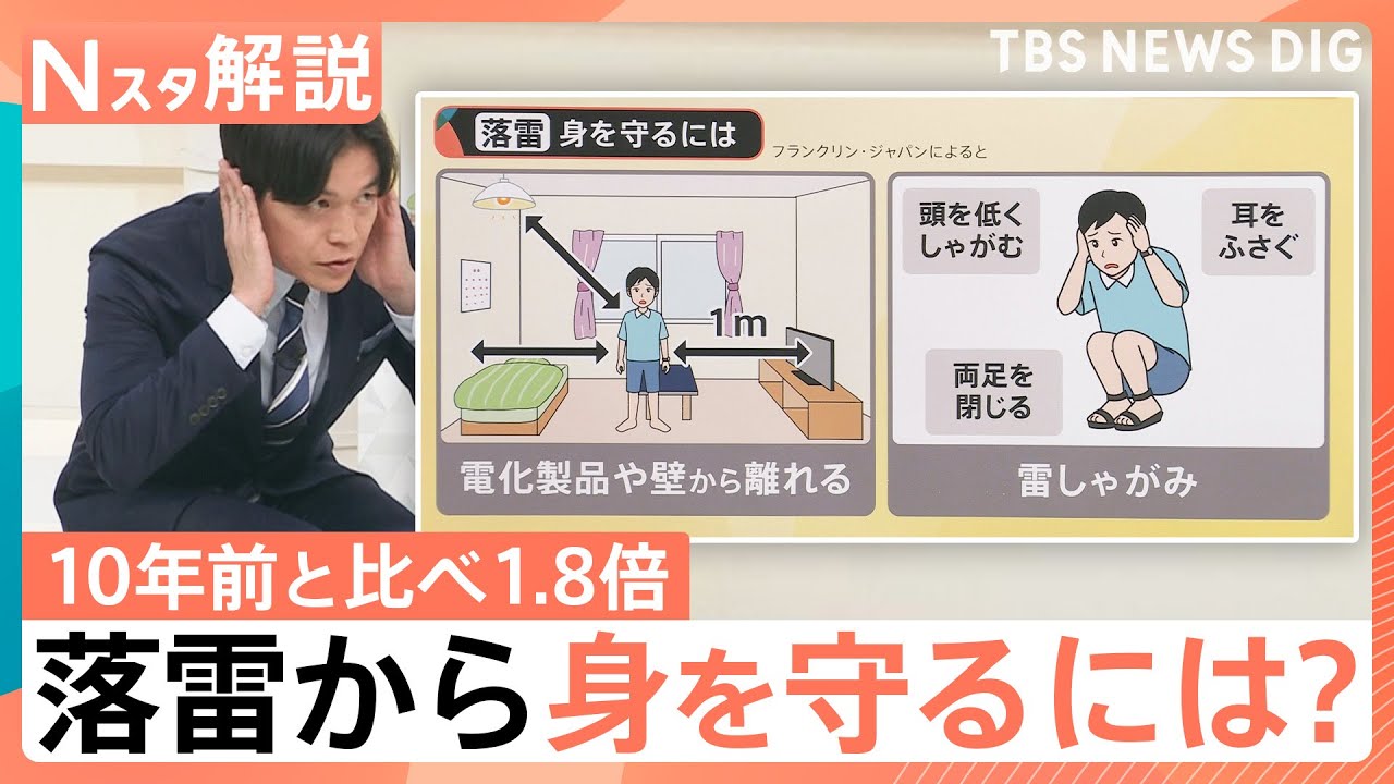 死亡率高い「直撃」「側撃」に複数の死傷者を出す危険性のある「分岐放電」　6月から9月に急増する落雷から身を守るには【Nスタ解説】｜TBS&nbsp;NEWS&nbsp;DIG