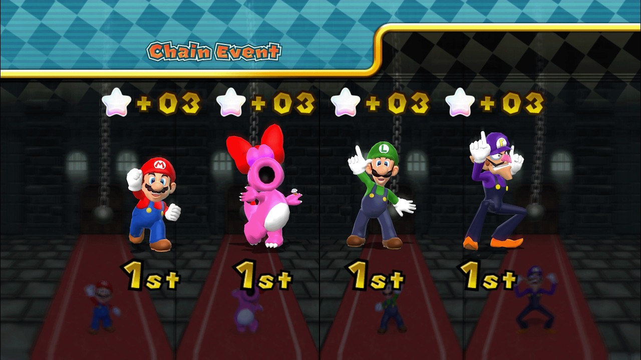 Mario Party 9 - Mario vs Luigi vs Birdo vs Waluigi - Bowser Station (Master Difficulty)