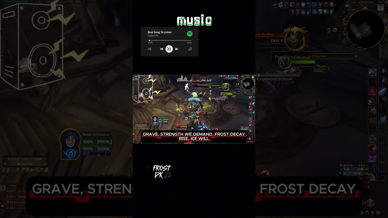 🎶OBLITERATE FIRST. ASK NEVER ❄️ | Frost DK Rock Short #shorts #wow  #gaming