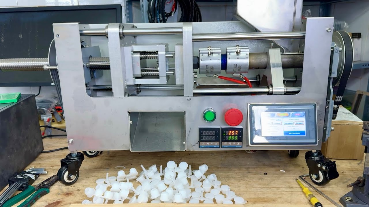 Diy Mini Injection Molding Machine V4 Mini 25 - Part 3 (Run test with mould)