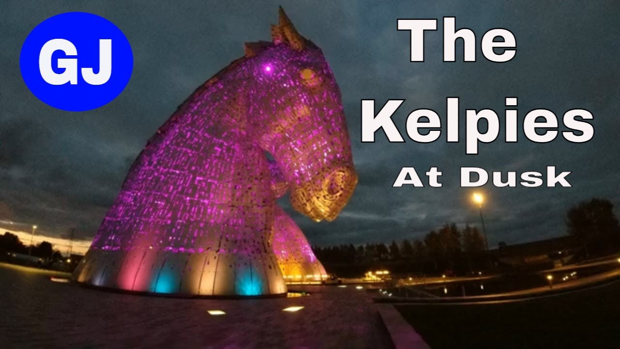 The Kelpies at Dusk. Falkirk Scotland