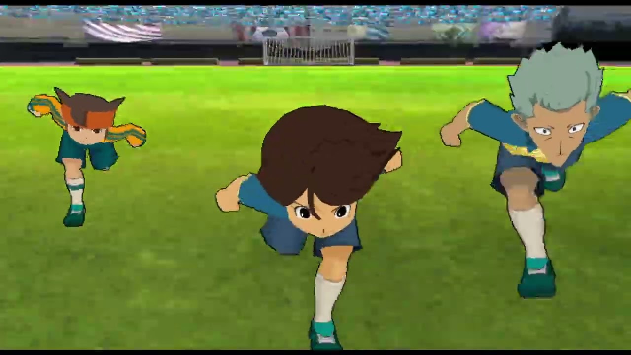 Inazuma Eleven Go Strikers 2013 Wii Team PZ01 vs Inazuma Japan Harder 2 (First Half)