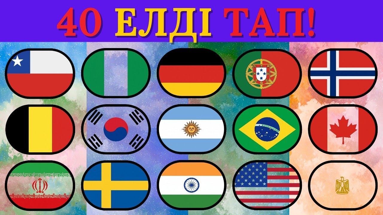 Ту бойынша Елдерді Таба Аласың Ба? 🚩 | 40 Мемлекеттік Қазақша Куиз