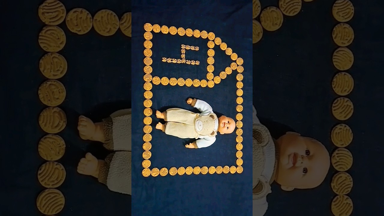 4 months baby photoshoot idea at home with biscuits ❤️👌 #ytshorts #shorts #creativeideas #viral #diy