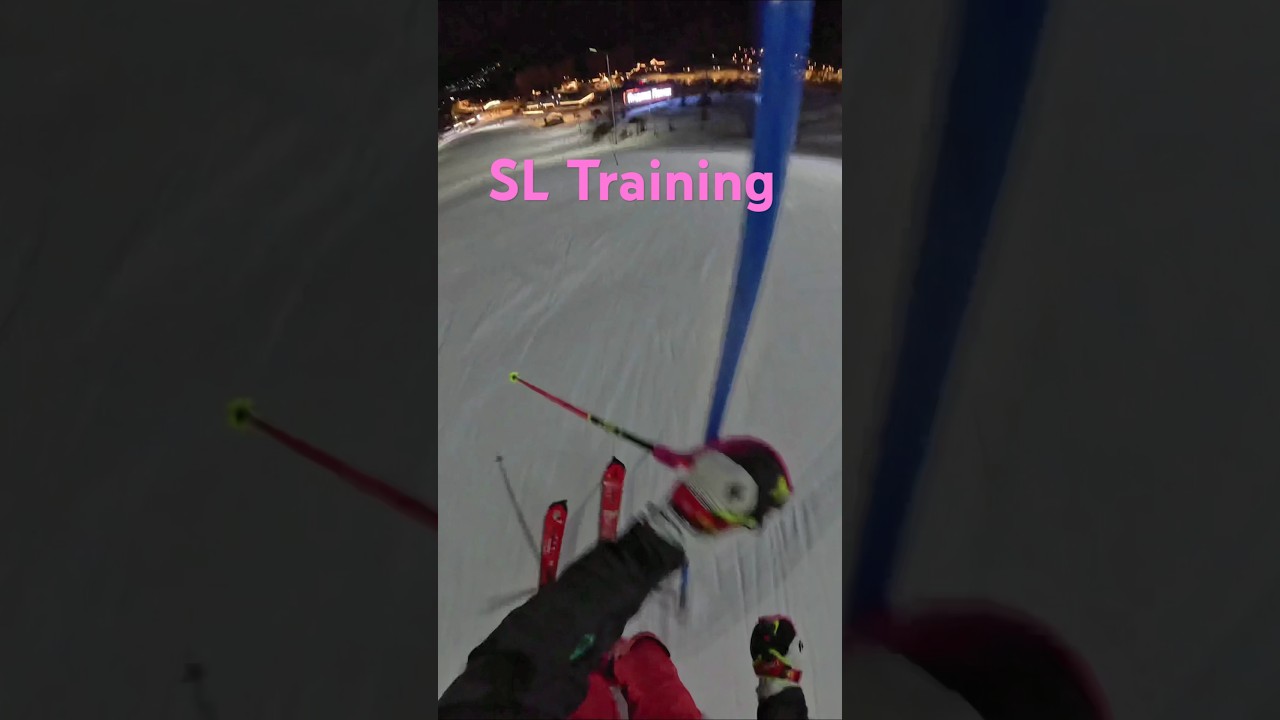 Slalom training | Тренировка слалом #ski #горныелыжи  #nightskiing