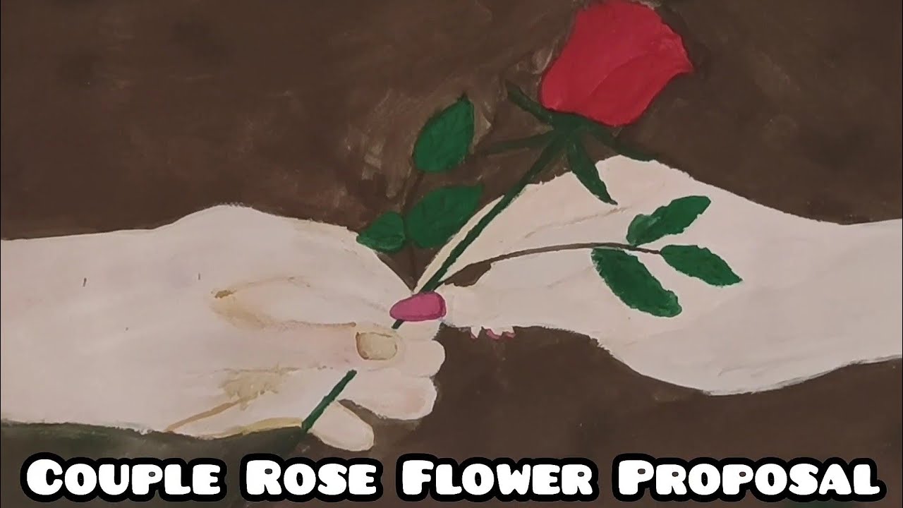 Couple Rose Flower Proposal Acrylic Painting 🎨🖌️ | Paint The Art