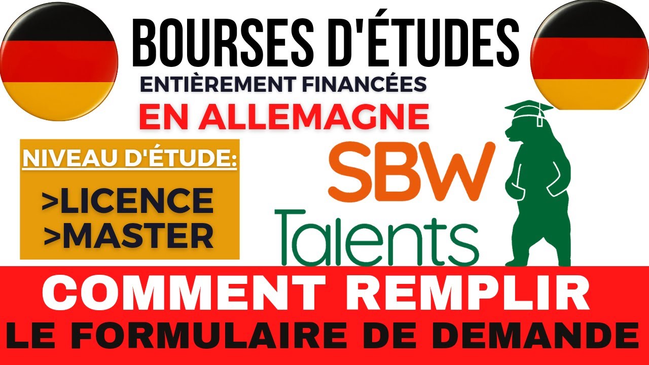 ETUDIER GRATUITEMENT EN ALLEMAGNE | BOURSE SBW BERLIN | COMMENT REMPLIR LE FORMULAIRE DE DEMANDE