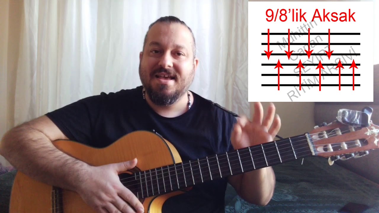 9/8'lik AKSAK RİTİM - GİTAR DERSİ - KOLAY RİTİMLER