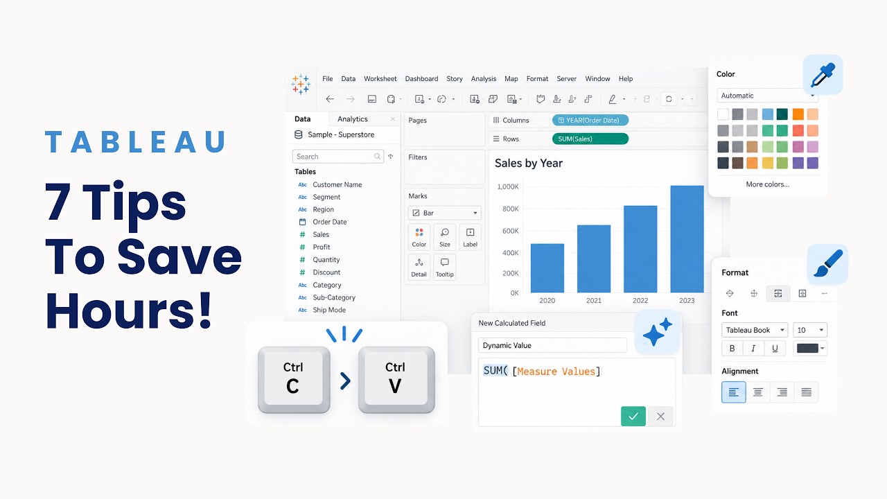 7 Tableau Tips That Will Save You HOURS! ⏳⚡