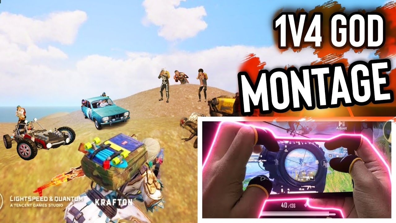 Solo Vs Squad Montage ✌❤| 5 Fingers Claw Handcam✌+ Gyroscope | Pubg Mobile Montage