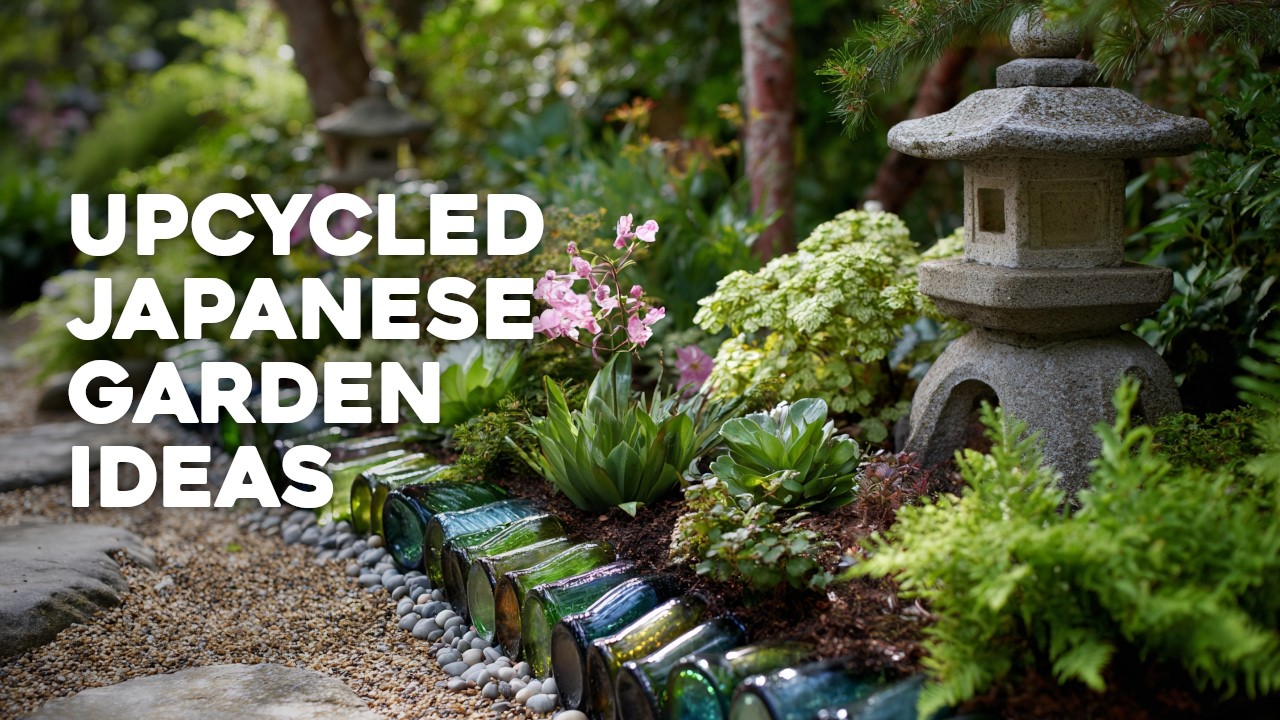 ♻️🌿 Идеи для японского сада из переработанных материалов: пространство для отдыха и творчества из...
