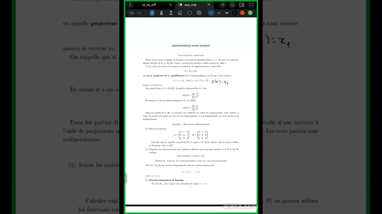 [PREPA 2 - 2025/2026] [Algèbre] Correction d’un problème classique sur l’exponentielle d’une matrice