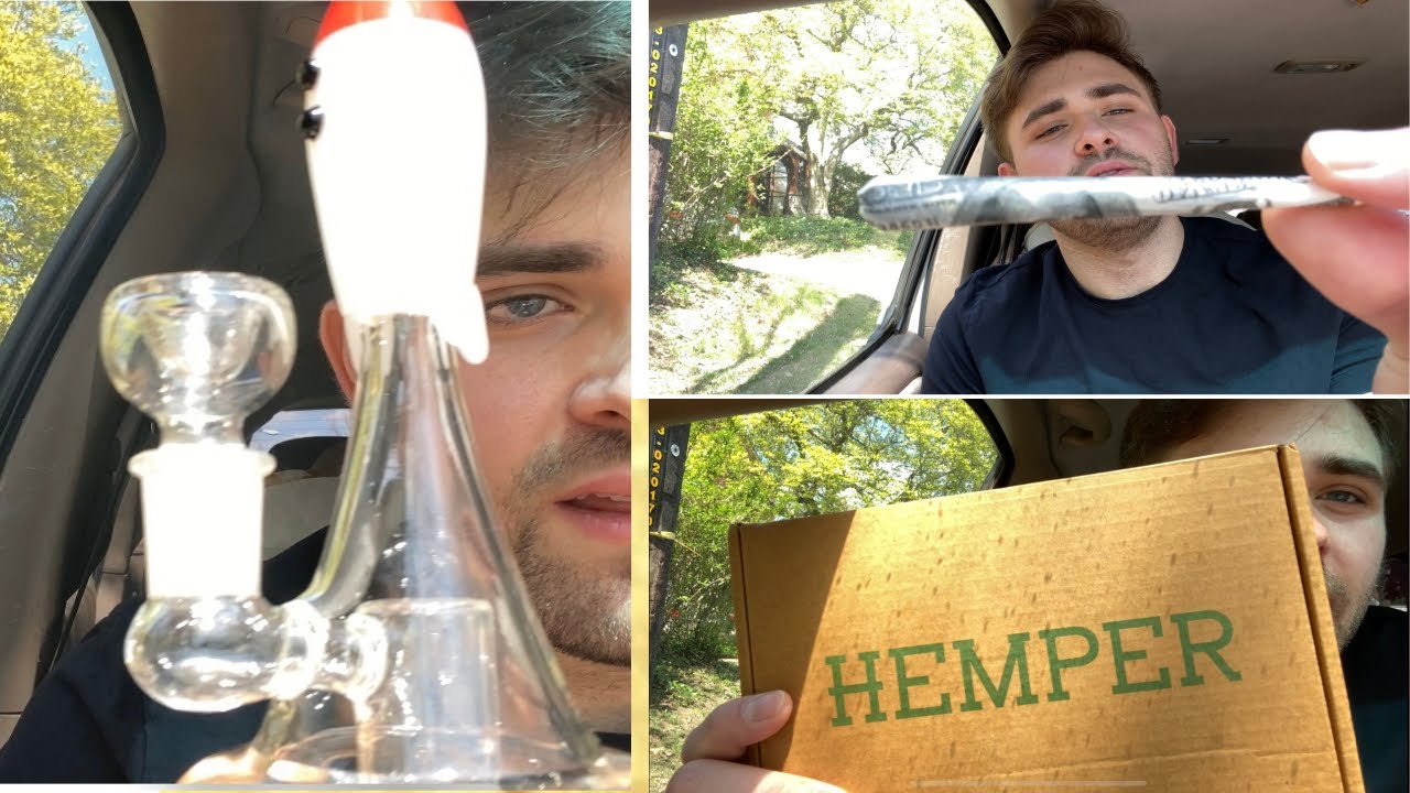 Hemper Box Unboxing March 2020  | March Hemper Box Quarantine Unboxing &mdash; Smoking a $100 Bill Joint.