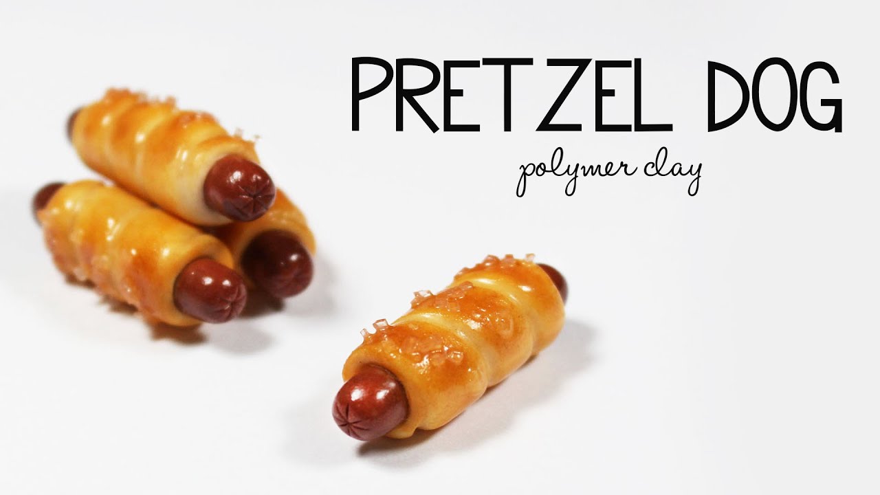 polymer clay Pretzel Dog TUTORIAL | polymer clay food