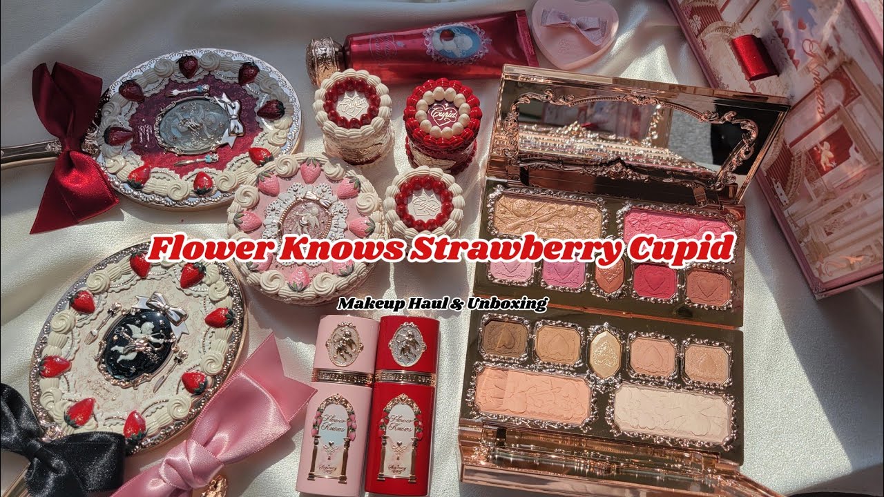 Flower Knows Strawberry Cupid💘 Makeup Haul & Unboxing | Palina