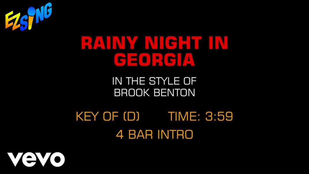 Brook Benton - Rainy Night In Georgia (Karaoke EZ Sing)