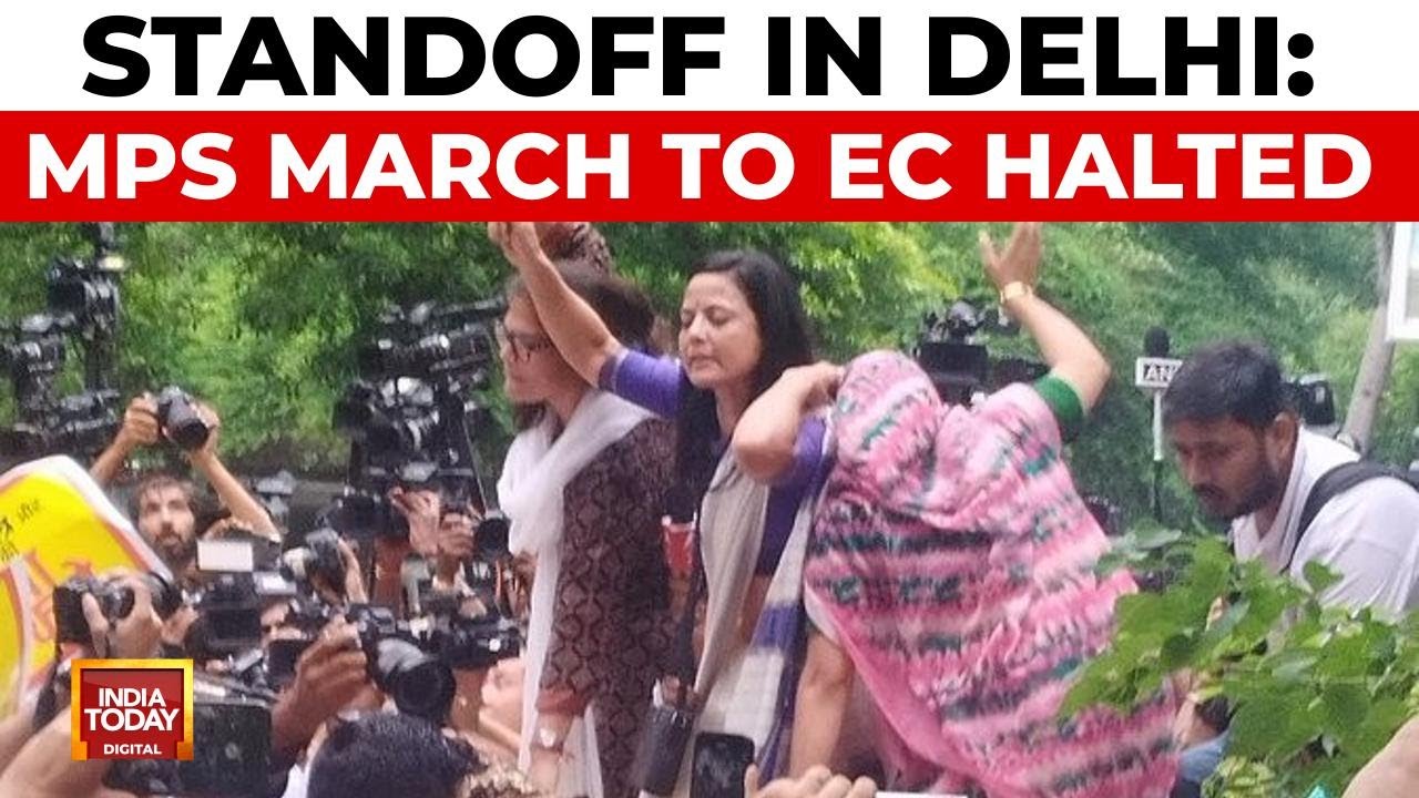 Delhi Police Block Opposition MPs' Protest March to Election Commission | India Today News