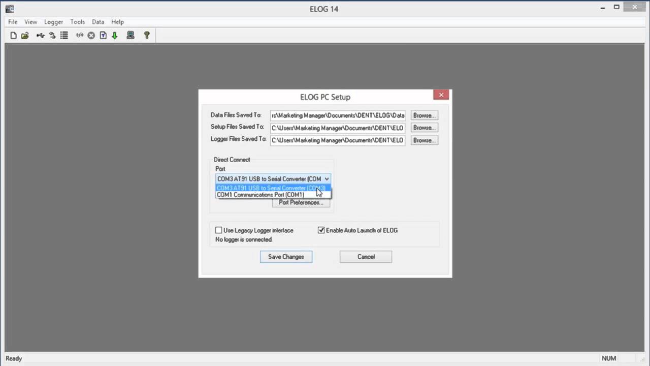 ELOG Software - How to Communicate via USB with Your DENT ELITEpro XC Using ELOG Software