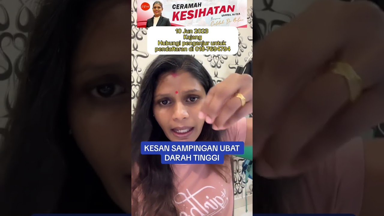 KESAN SAMPINGAN UBAT DARAH TINGGI YANG KETARA !!!