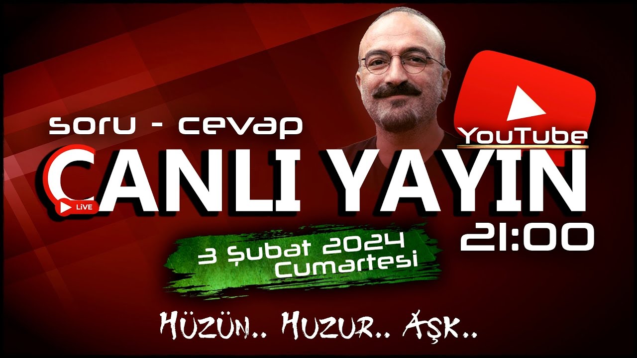 Hüzün.. Huzur.. Aşk.. // Tasavvuf Üzerine Canlı Yayın (3 Şubat 2024)