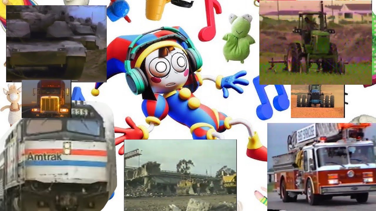 Sandbox playtime videos soundtrack (with digital circus curtains opening and closing)
