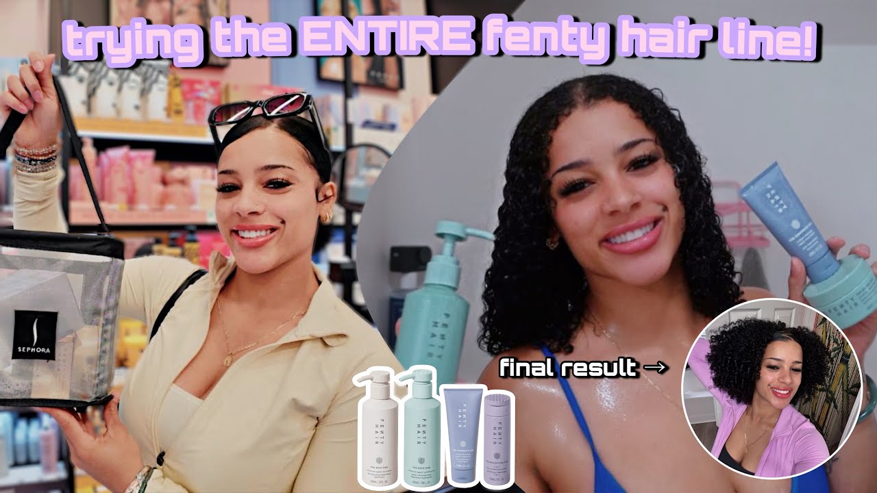 hair vlog: buying + trying the ENTIRE FENTY hair care line! full wash day routine 🫧⋆｡ °✩