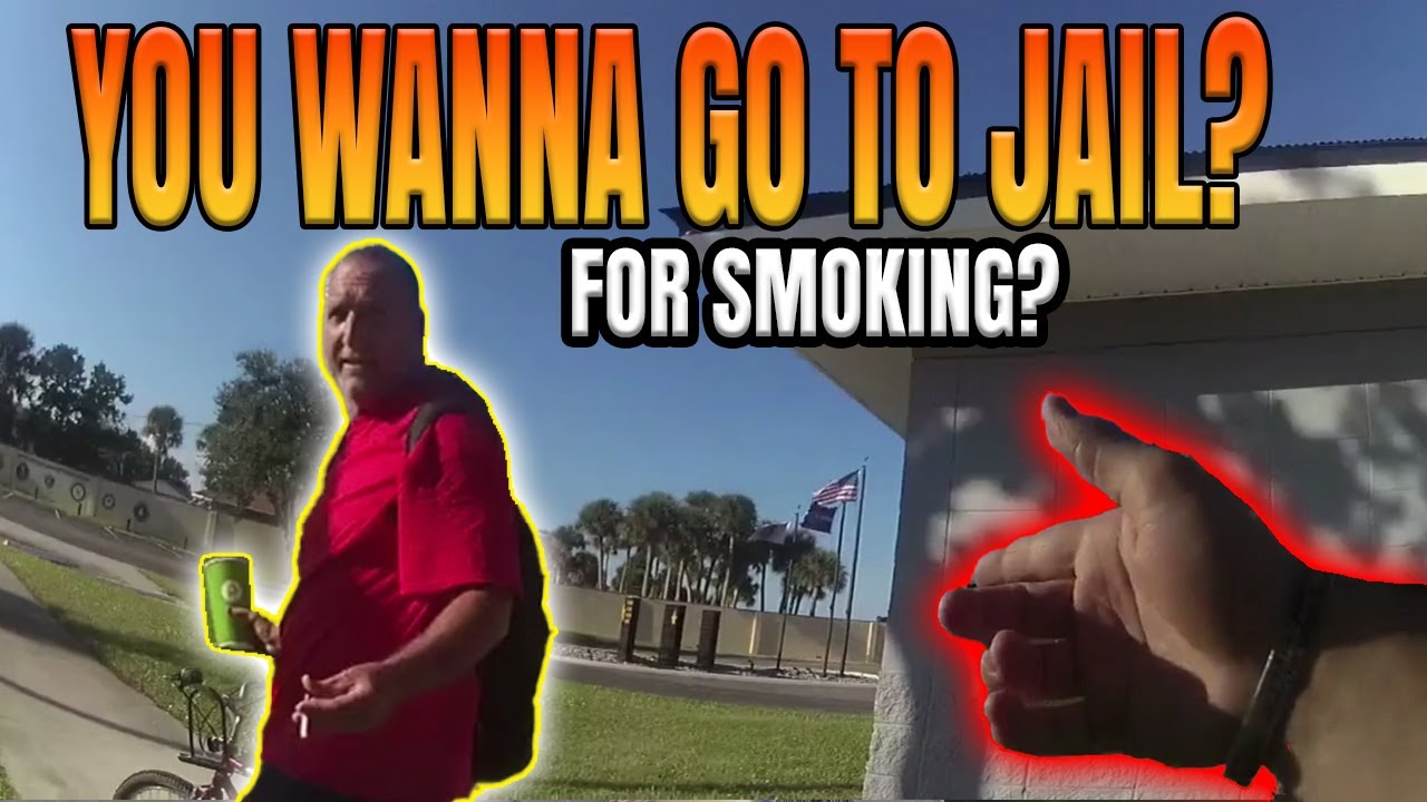 Man Handcuffed for Smoking outdoors - South Daytona Police Department