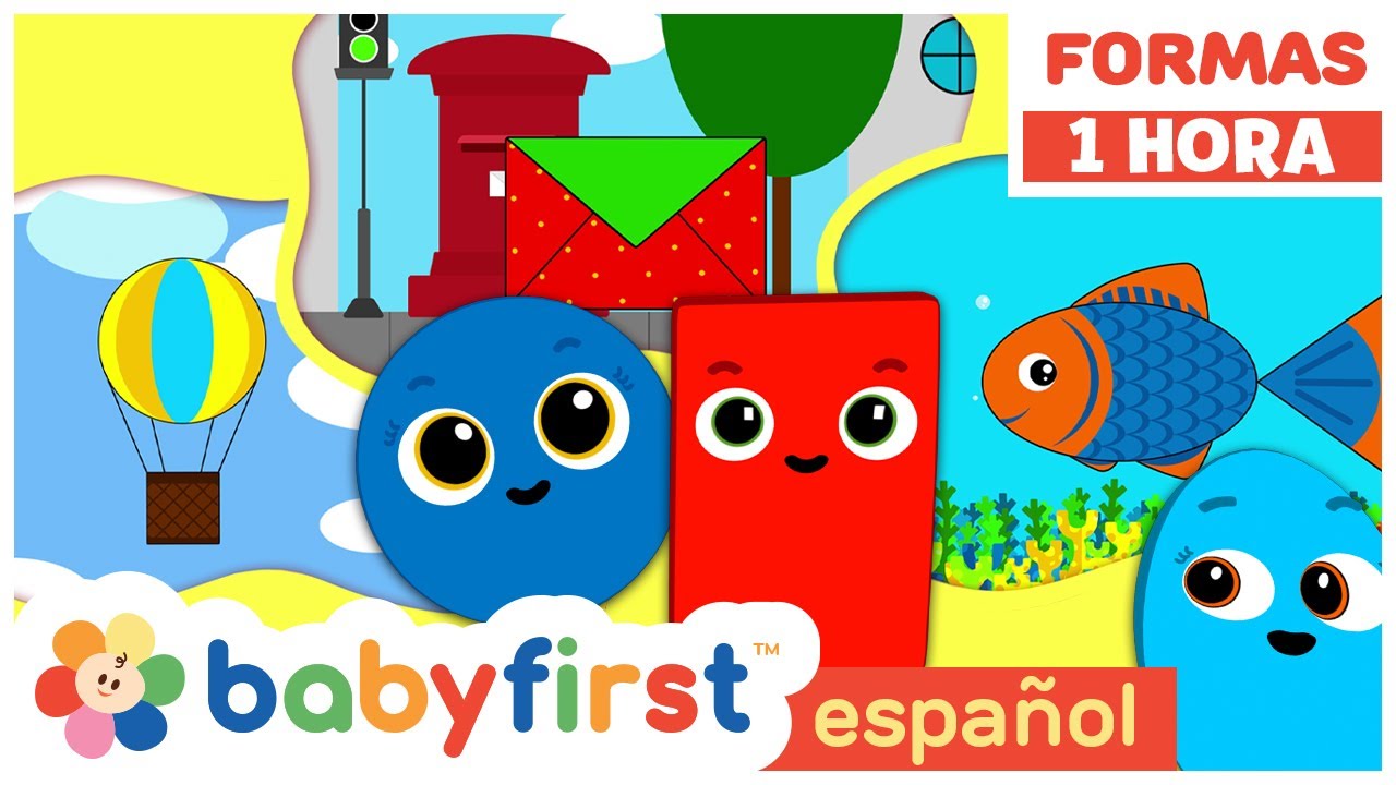 Aprende formas geométricas | Educación infantil | Pez | Globo Aerostático | 1 Hora | BabyFirst TV