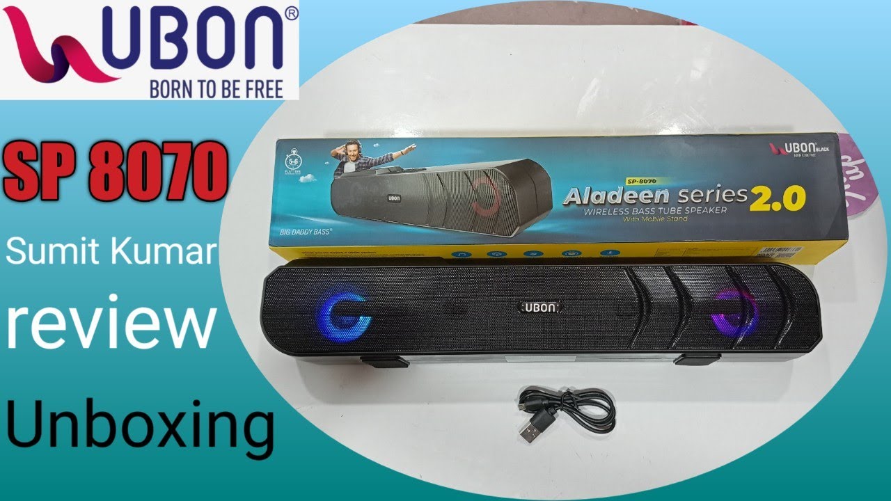 Bluetooth speaker 🔊 ब्लूटूथ स्पीकर UBON SP8070 aladeen series 2.0 ( 1200 rupees)
