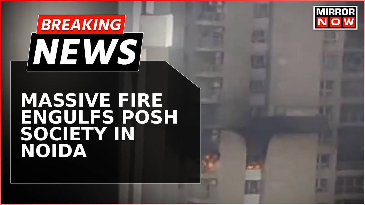 Noida: Massive Fire Blaze Erupts in Noida's Sector 100 Posh Society | Fire Tenders Rush To The Spot