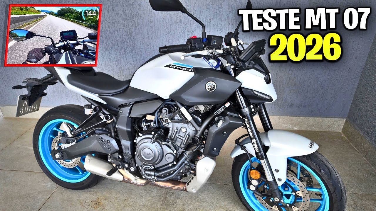 TESTE RIDE NOVA YAMAHA MT 07 2026 - MOTOR LINEAR E SEM “BURACOS”, LEVE, DINÂMICA E MUITO DIVERTIDA