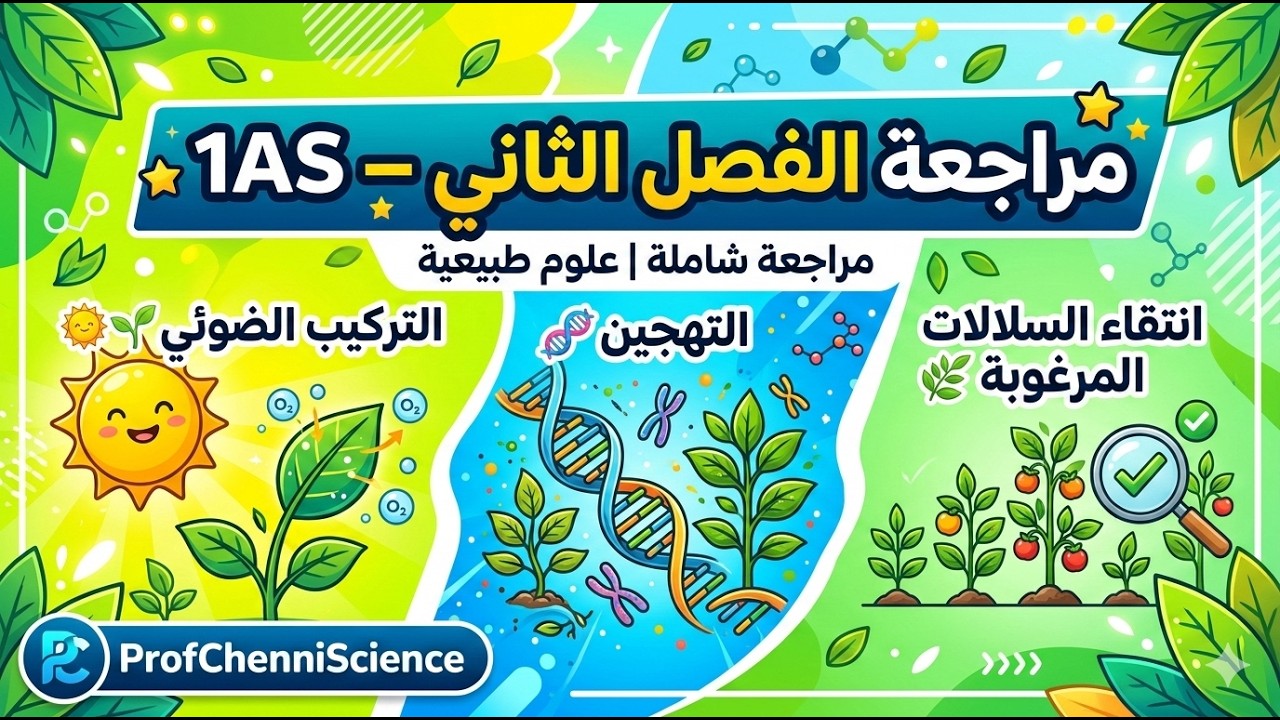 مراجعة اختبار الفصل الثاني 📚✨ | سنة أولى ثانوي – أهم ما يجب مراجعته