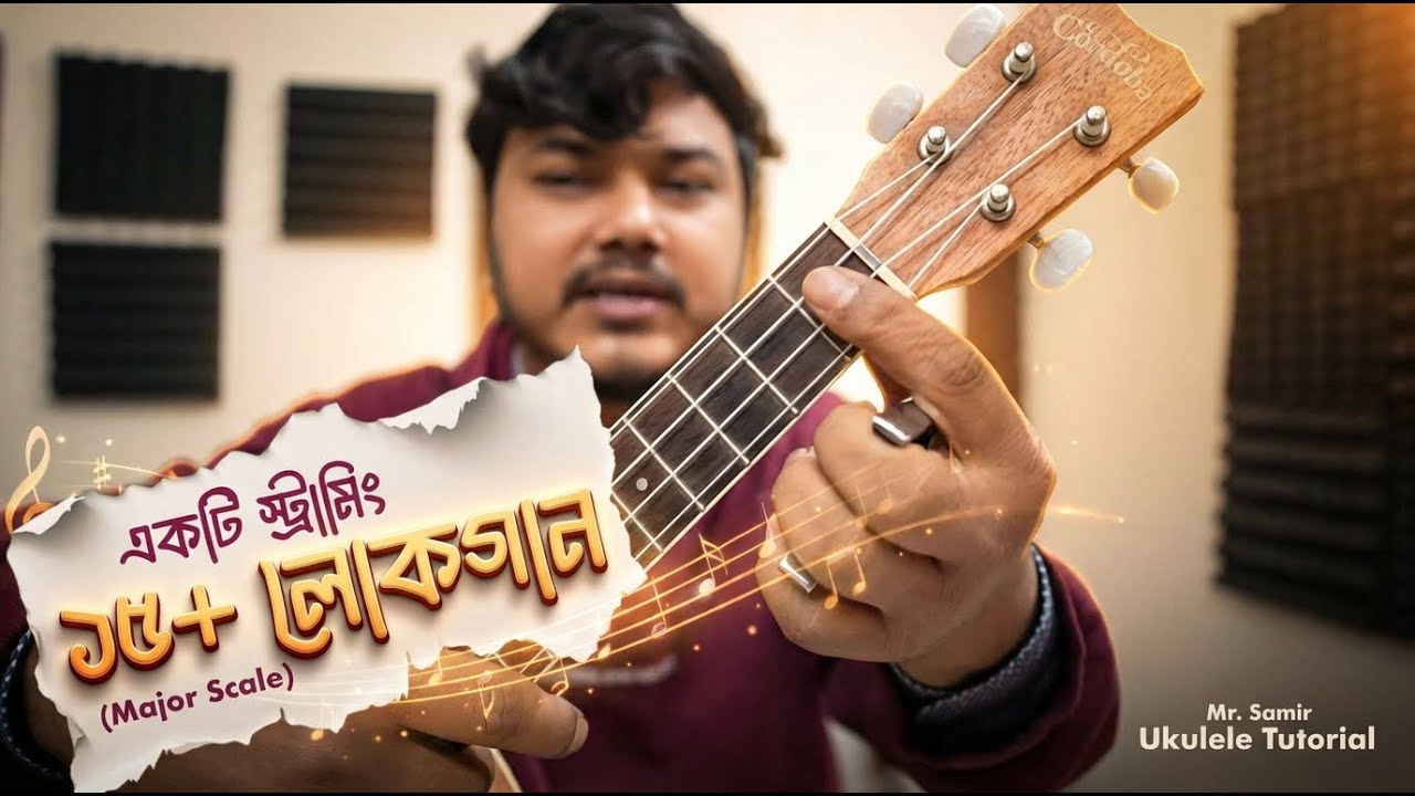 একটি স্ট্রামিং প্যাটার্নে ১৫+ বাংলা গান! | Ukulele Tutorial for Beginners | 6 Simple Chords