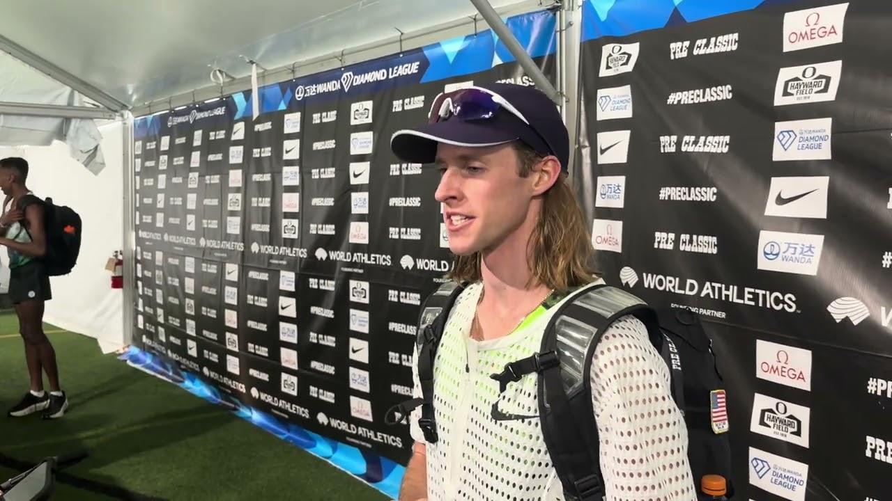 Коул Хокер после 6-го места на Bowerman Mile на турнире Prefontaine Classic