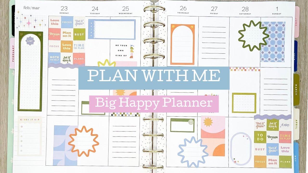 PLAN WITH ME | BIG HAPPY PLANNER | Feb. 23.- Mar. 1.2026