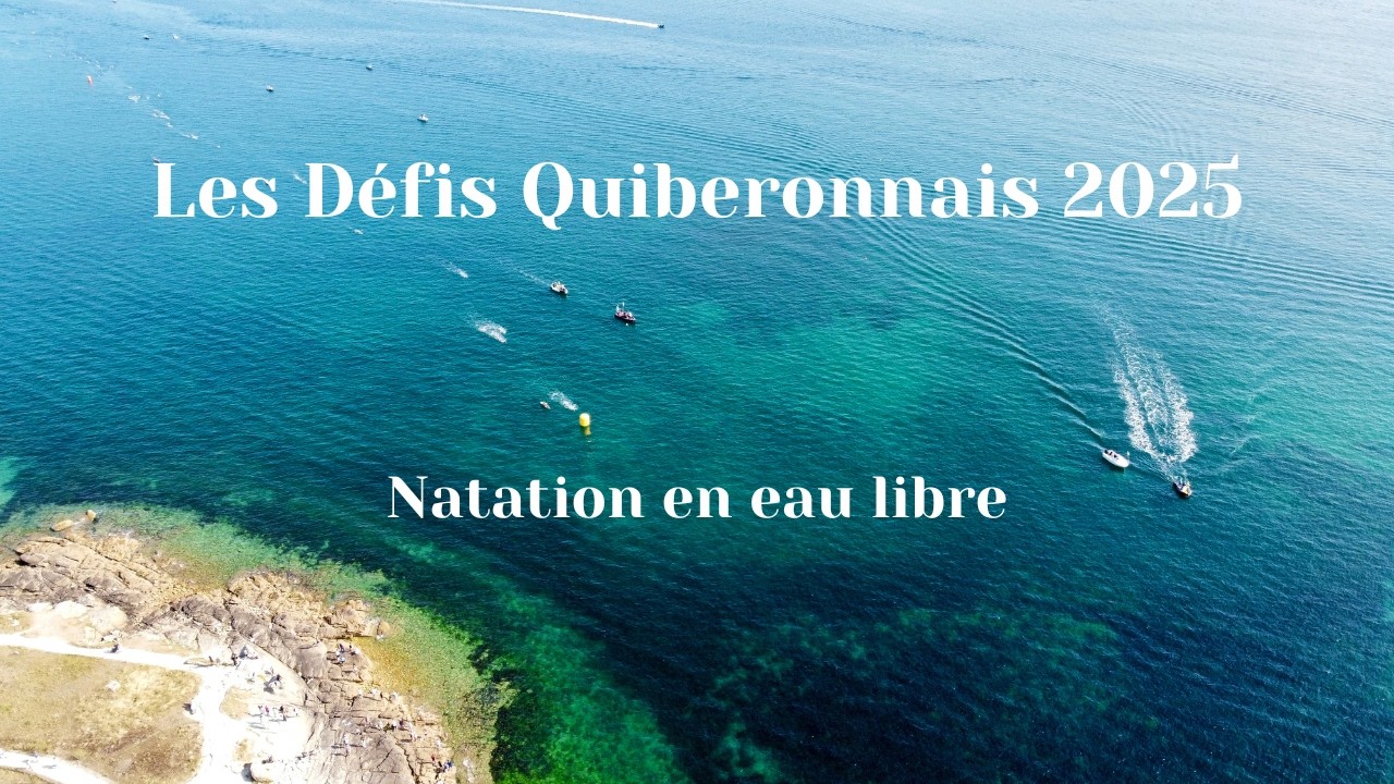 Les Défis Quiberonnais 2025 – Épreuve 7500m de Natation en eau libre à Quiberon (prise au drone)