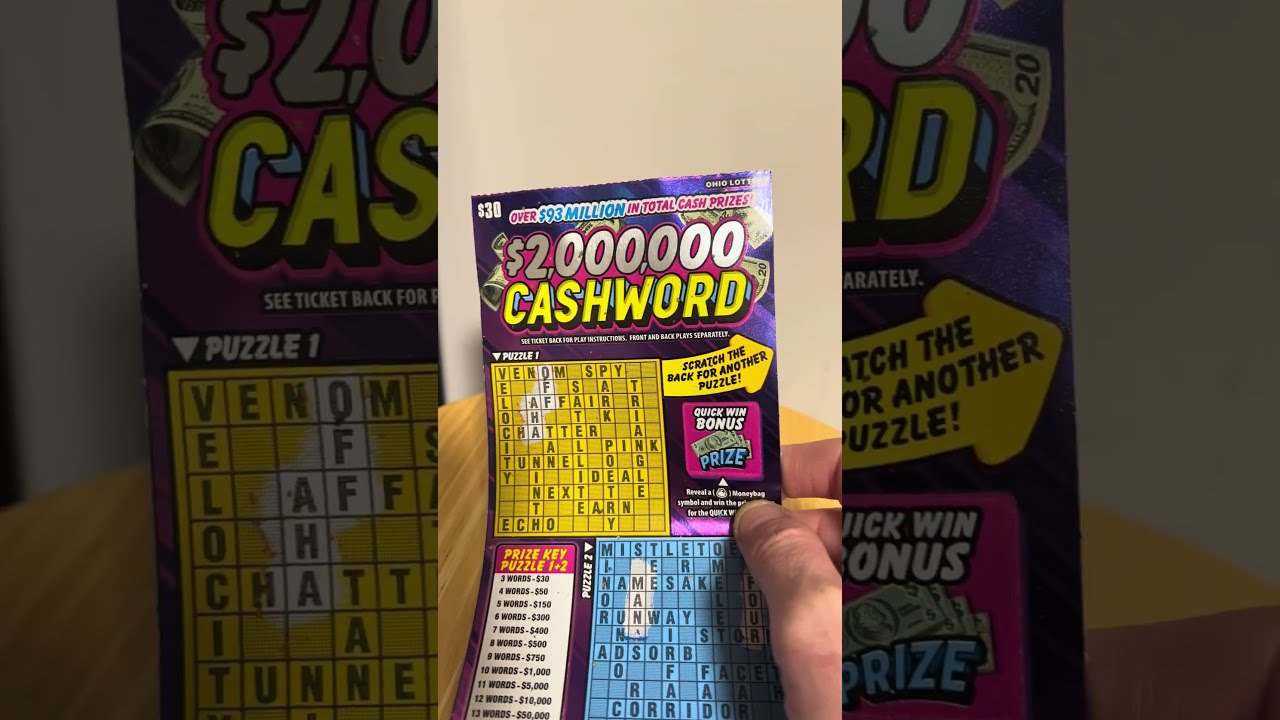 $20 OH $2,000,000 CASHWORDS ($200 WIN)