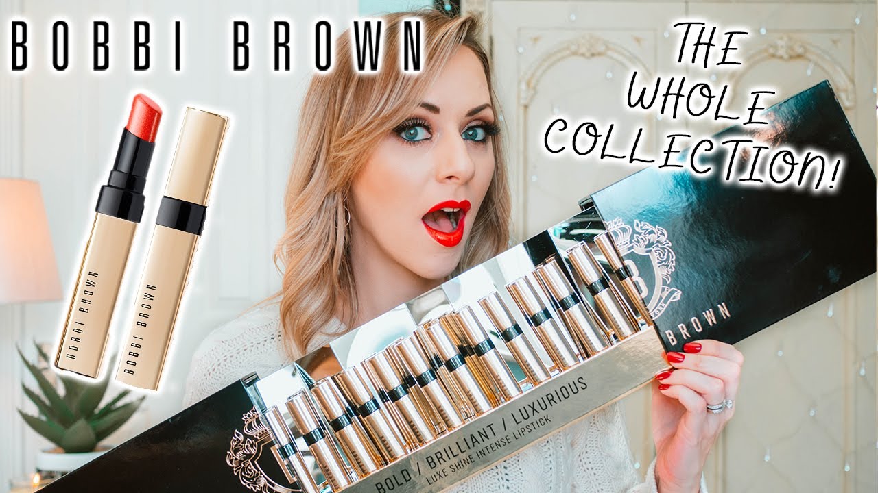 BOBBI BROWN LUXE SHINE INTENSE LIPSTICK - REVIEW AND SWATCHES OF THE WHOLE COLLECTION! LADY WRITES