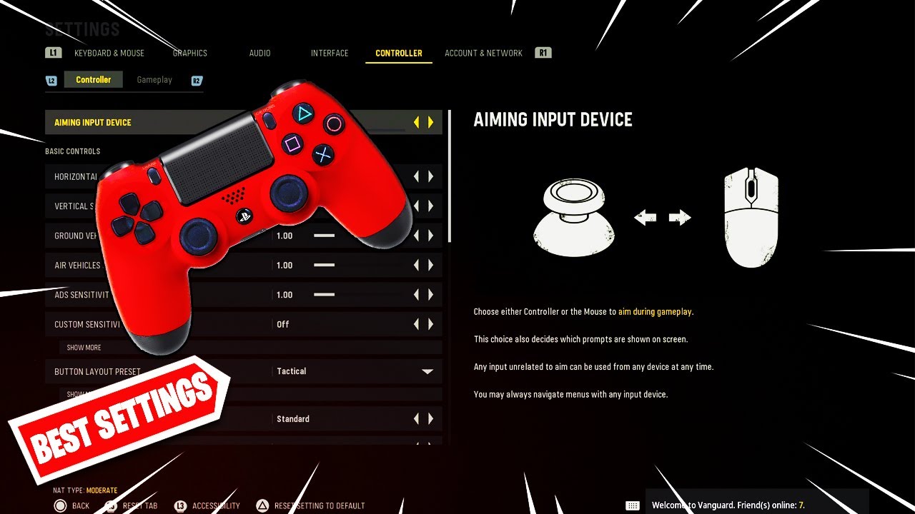 BEST CONTROLLER SETTINGS FOR VANGUARD (XBOX/PS5/PC)