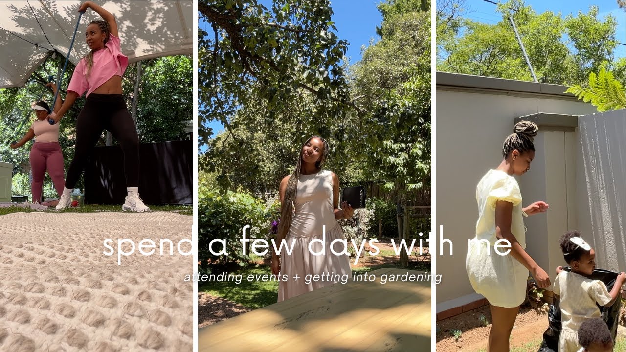 spend a couple of days with me| attending events + skincare + ripping my garden apart