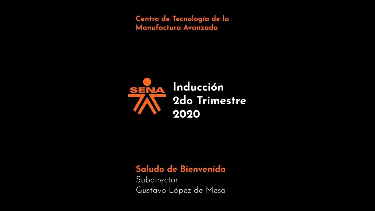 Saludo de Bienvenida Subdirector Gustavo López de Mesa